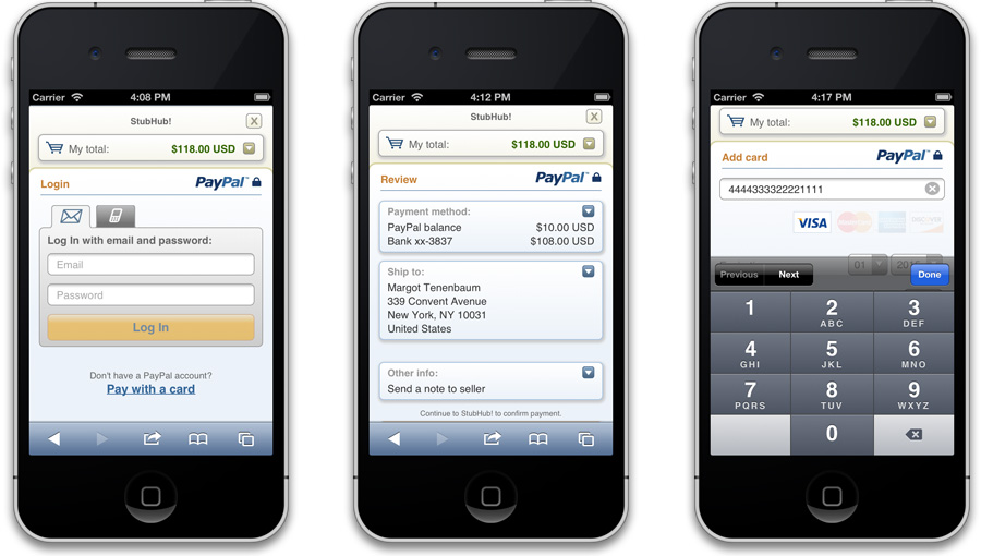 PayPal Mobile Express Checkout on iPhone